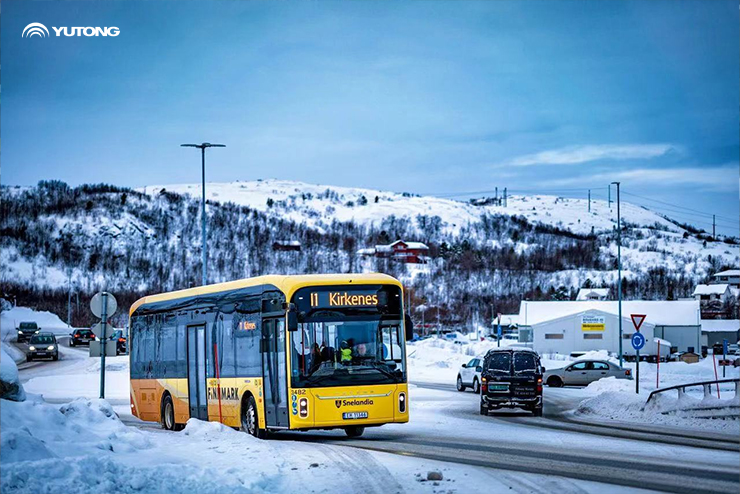 Desafios para os autocarros elétricos a bateria no clima ártico