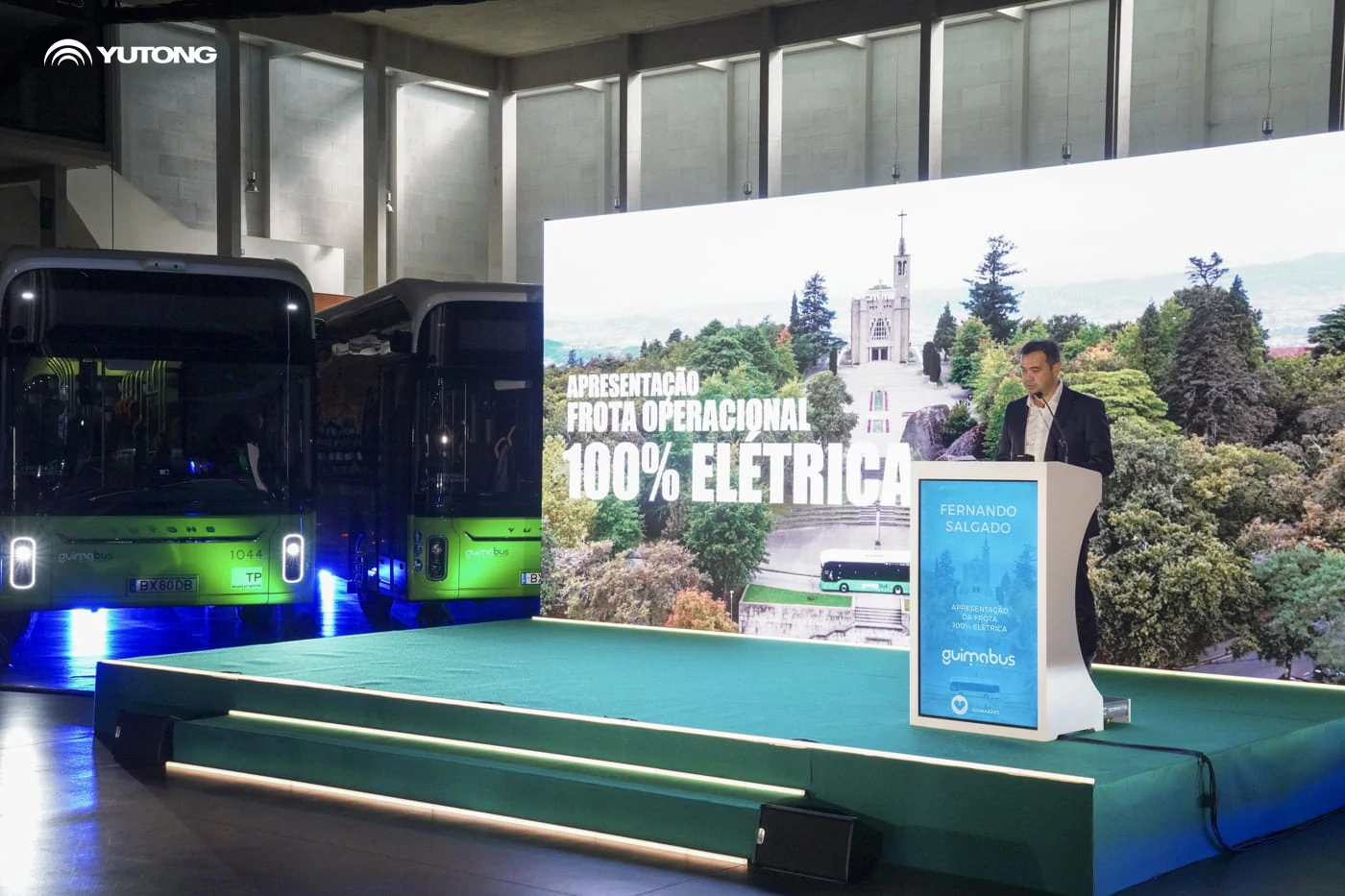Autocarros totalmente elétricos da Yutong entram em serviço, contribuindo para a eletrificação total dos transportes públicos em Guimarães Autocarros totalmente elétricos da Yutong entram em serviço, contribuindo para a eletrificação total dos transportes públicos em Guimarães